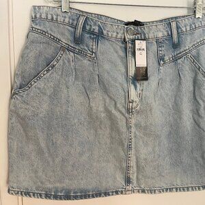 Banana Republic Light Stone Wash Denim Jean Mini Skirt